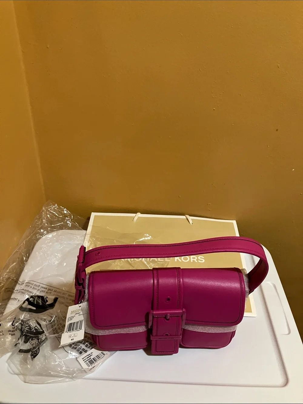Michael Kors Wildberry Colby Leather Shoulder Bag